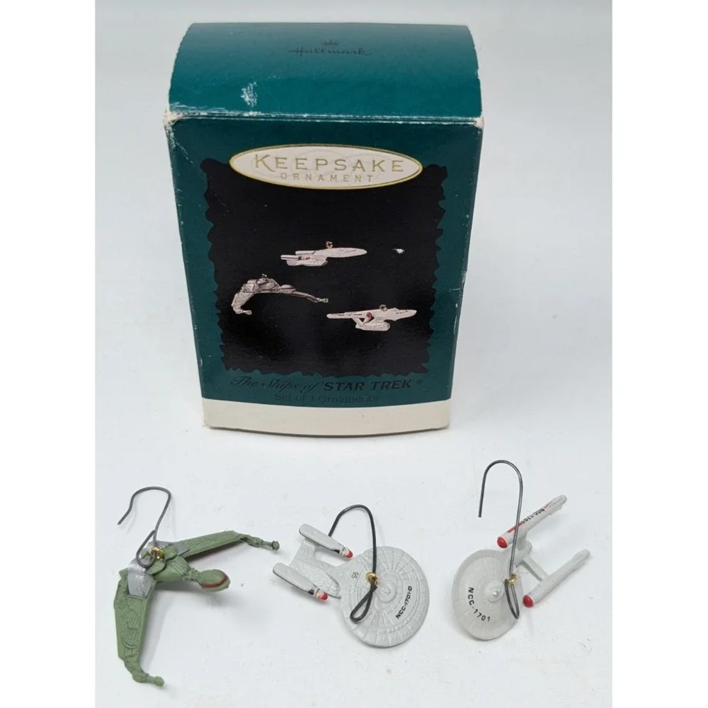 1995 Hallmark Keepsake The Ships of Star‎ Trek Set of 3 Miniature Ornaments